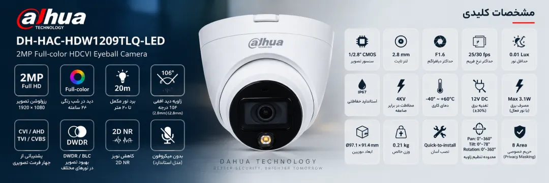 دوربین داهوا DH-HAC-HDW1209TLQ-LED