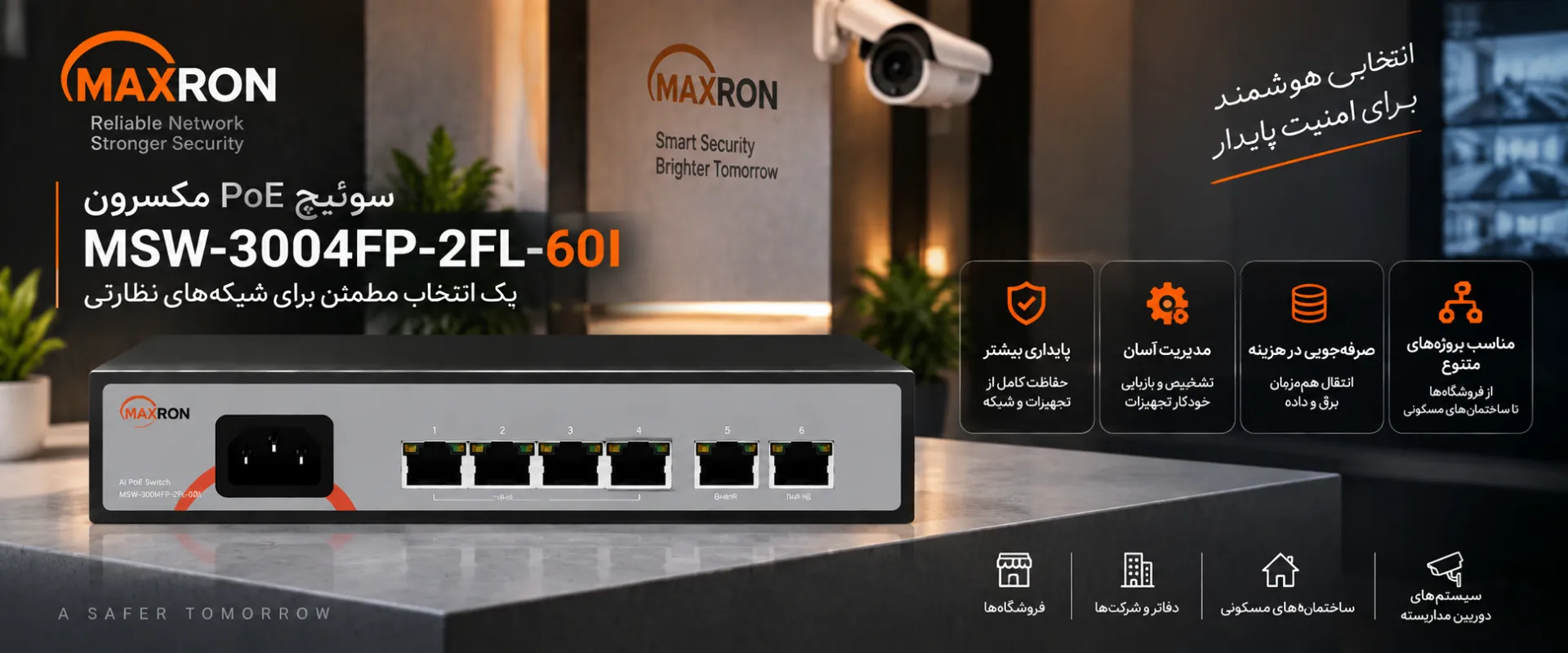 سوئیچ مکسرون MSW-3004FP-2FL-60I