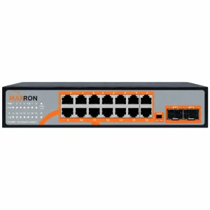 سوئیچ PoE مکسرون MSW-3208GPH-2GL-120I، 8 پورت گیگابیتی PoE و 2 پورت Uplink گیگابیتی