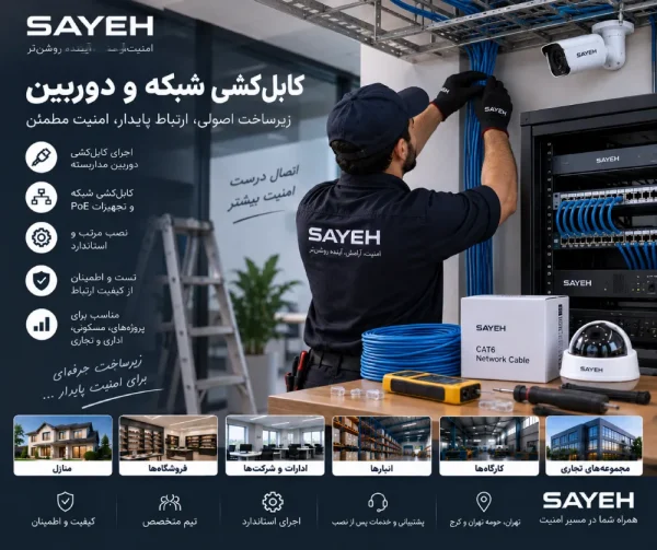 کابلکشی شبکه و دوربین